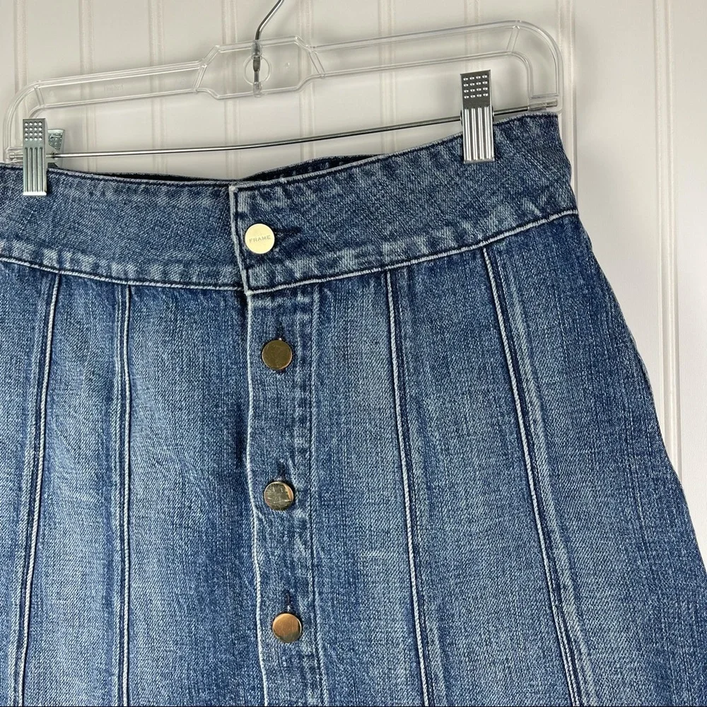 Frame Denim Le Panel Denim Mini Skirt Georgetown 29